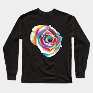 Colorful flower pop art Long Sleeve T-Shirt